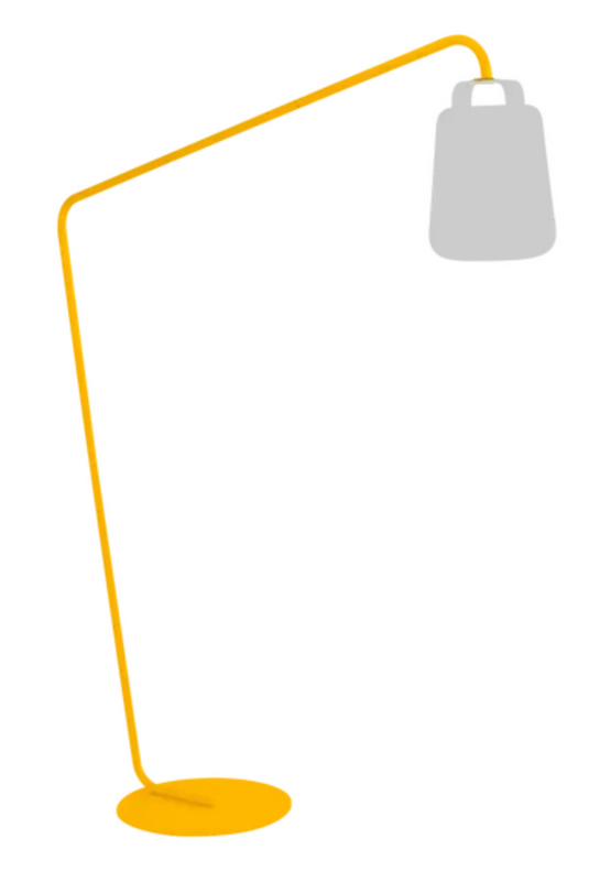 Fermob BALAD² Offset Stand lamp stand with honey-colored finish, designed for supporting outdoor or indoor lamps.