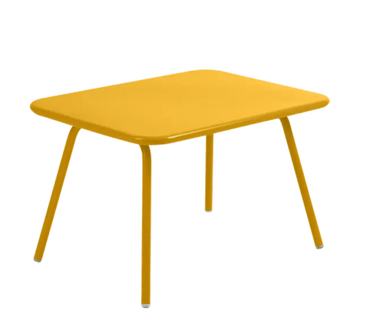 Fermob Luxembourg Kid Table, a children's table with a honey finish, designed for kids' activities and small group seating.