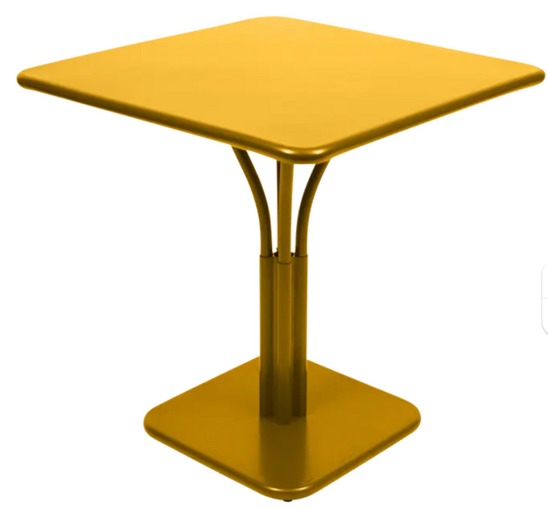 Load image into Gallery viewer, Fermob Luxembourg metal table with 71x71 inch solid aluminum top, outdoor restaurant-style furniture for patio or outdoor dining.
