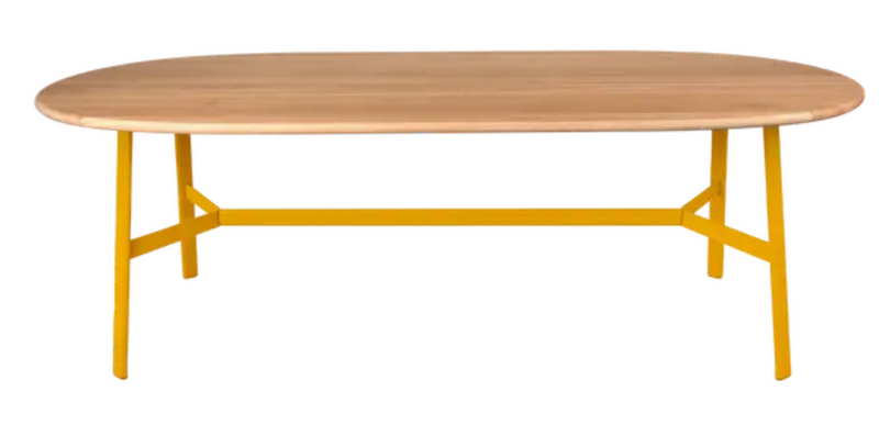 Load image into Gallery viewer, Fermob SO'O Oval Oak Table, 220x95 cm, solid wood dining table with 8 seats, honey-colored finish, stylish and sturdy design

