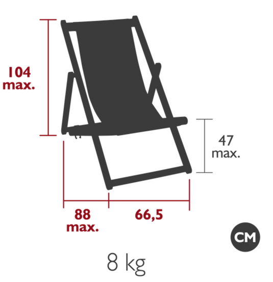 Fermob Ibiza teak deck chair with a sleek wooden design, perfect for outdoor lounging and relaxing in style.
