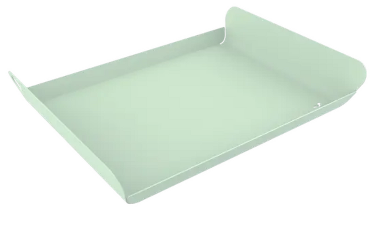 Load image into Gallery viewer, Fermob Ice Mint metal ALTO tray measuring 23 x 17 cm, outdoor-ready with a sleek, durable design.
