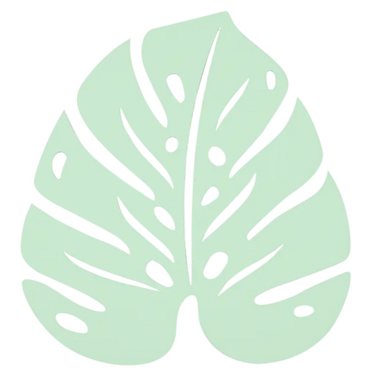 Fermob Bouquet Sauvage Monstera non-slip metal pad with a vibrant botanical design for furniture protection.