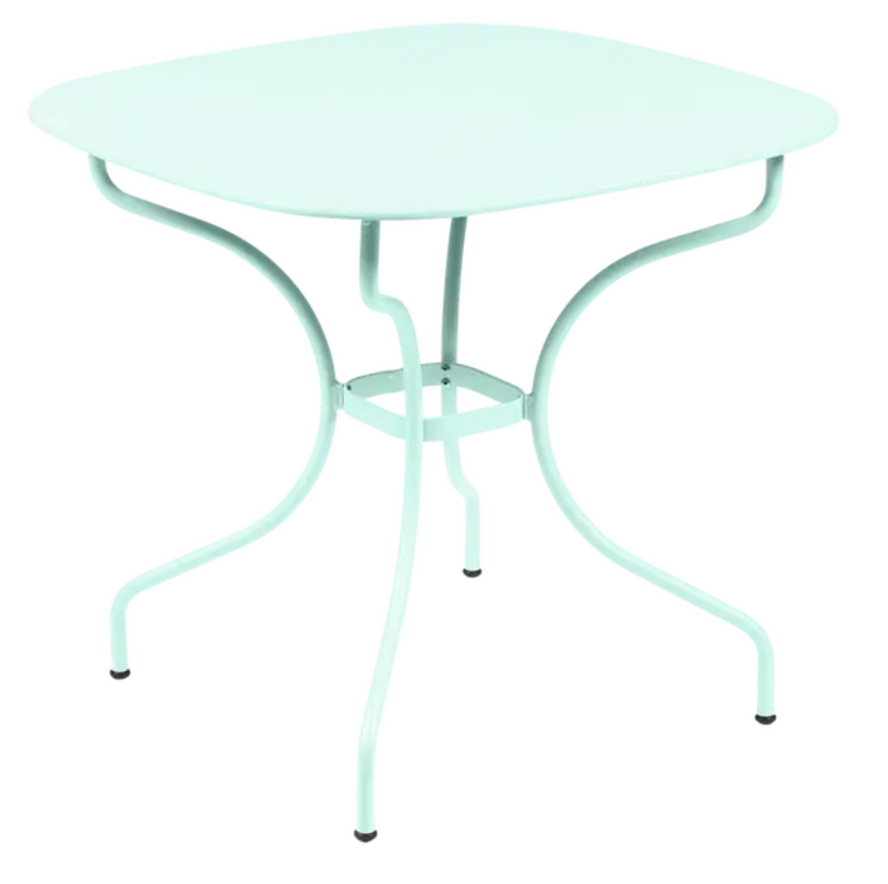 Load image into Gallery viewer, Fermob OPÉRA+ Carronde outdoor metal table in Ice Mint, 82x82 cm, suitable for garden or patio dining and outdoor spaces.

