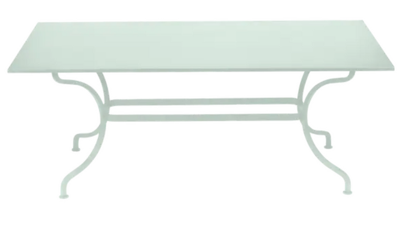 Load image into Gallery viewer, Ice Mint Fermob Romane table, 180x100 cm, suited for up to 8 guests, outdoor dining furniture with modern design.
