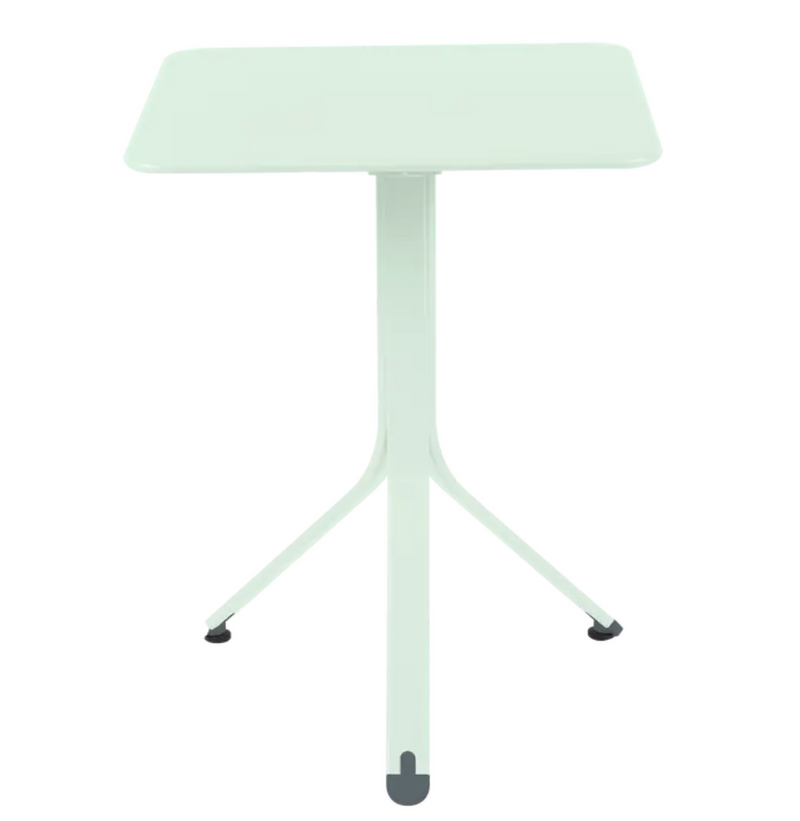 Load image into Gallery viewer, Ice Mint Fermob Rest'O folding outdoor table, 57x57cm, metal design, lightweight and compact for outdoor use.

