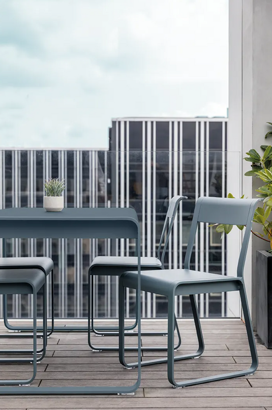Fermob Bellevie Chair V2, a stylish outdoor metal chair with sleek design and durable metal construction.