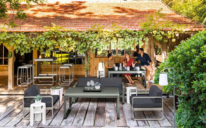 Load image into Gallery viewer, Outdoor lighting stool by Custom Wood Designs, 44 cm tall, featuring a wooden base with integrated LED lamp for ambient outdoor lighting.
