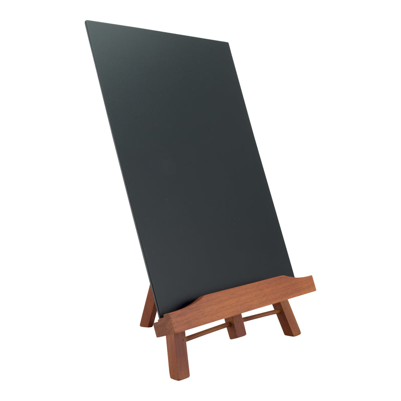 Load image into Gallery viewer, Securit Table Chalkboard Set - Junior A4 Mahogany (Pack of 10) - Boards + White Markers
