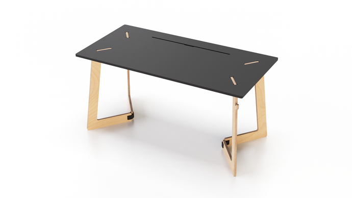 eco-friendly birch plywood desk with cable management