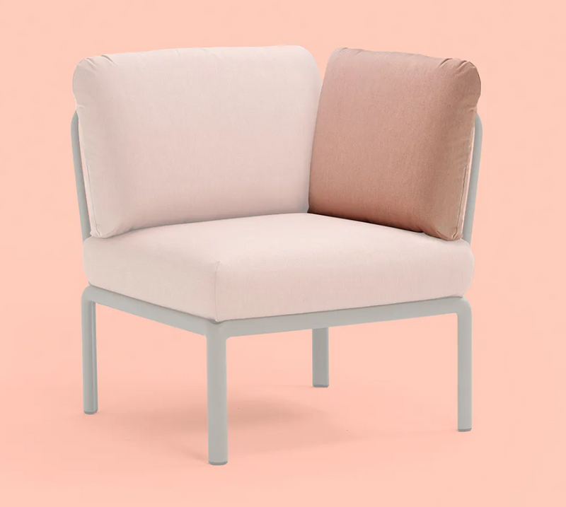 Load image into Gallery viewer, Nardi Komodo corner back cushion for outdoor furniture by Custom Wood Designs, showing a plush, weather-resistant cushion in a cozy corner setting.
