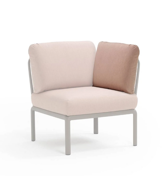 Nardi Komodo outdoor corner back cushion by Custom Wood Designs, soft fabric with plush padding for outdoor seating comfort.