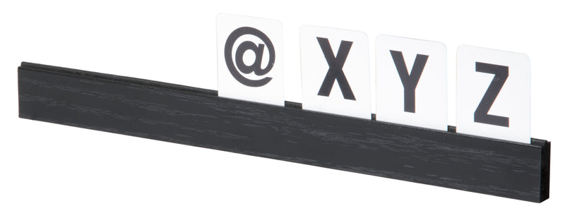 Load image into Gallery viewer, Securit Wall Board - Letter Shelf - Black 2,5x25x1cm - Pack of 6
