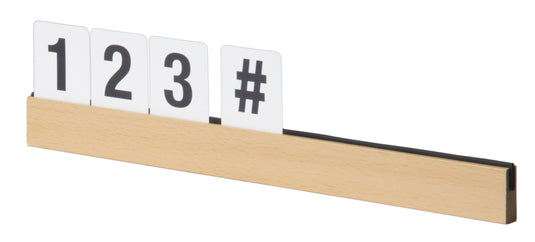 Securit Wall Board - Letter Shelf - Teak 2,5x25x1cm - Pack of 6
