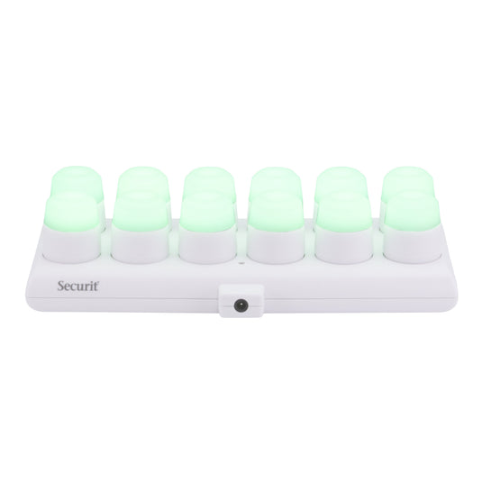 Securit Lighting Set - Amsterdam Rechargeable Tea Lights RGB + Warm White (6 Sets of 12) + 4 Replacement Tea Lights