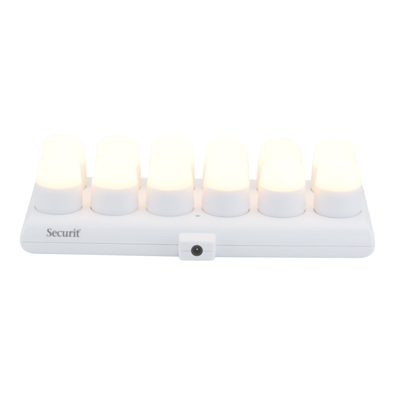 Load image into Gallery viewer, Securit Lighting Set - Amsterdam Rechargeable Tea Lights Warm White (6 Sets of 12) + 4 Replacement Tea Lights

