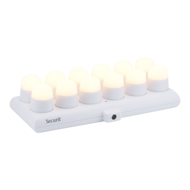 Load image into Gallery viewer, Securit Lighting Set - Amsterdam Rechargeable Tea Lights Warm White (6 Sets of 12) + 4 Replacement Tea Lights
