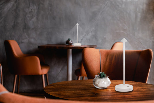 Securit Lighting - Table Lamp - White - Pack of 6 - in use