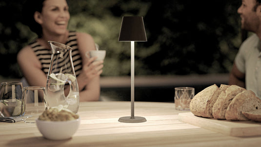 Securit Lighting - Wireless Table Lamp Feline in Black - Pack of 6 - in use