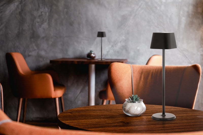 Load image into Gallery viewer, Securit Lighting - Wireless Table Lamp Georgina in Black - Pack of 6 – in use
