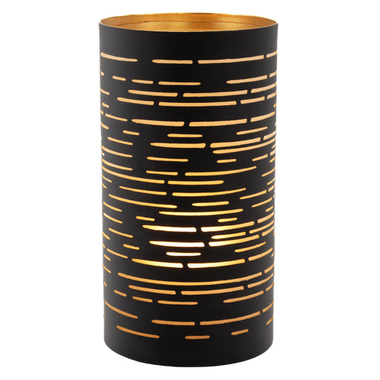 Securit Lighting - Metal Tealight Holder Set Corsica - Black & Gold - 6 x Set of 4
