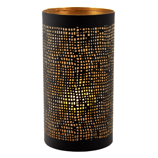 Securit Lighting - Metal Tealight Holder Set Ibiza - Black & Gold - 6 x Set of 4