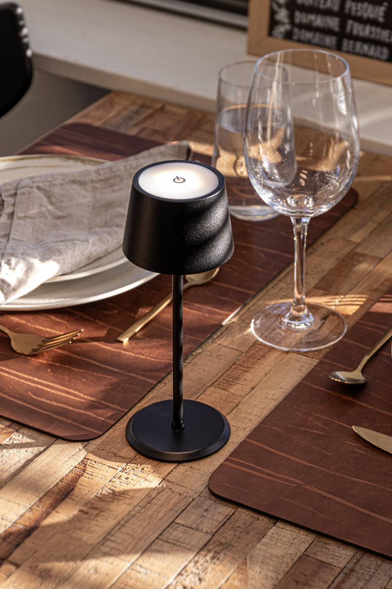 Load image into Gallery viewer, Securit Lighting - Wireless Table Lamp Monte-Carlo in Black - Pack of 8 – in use
