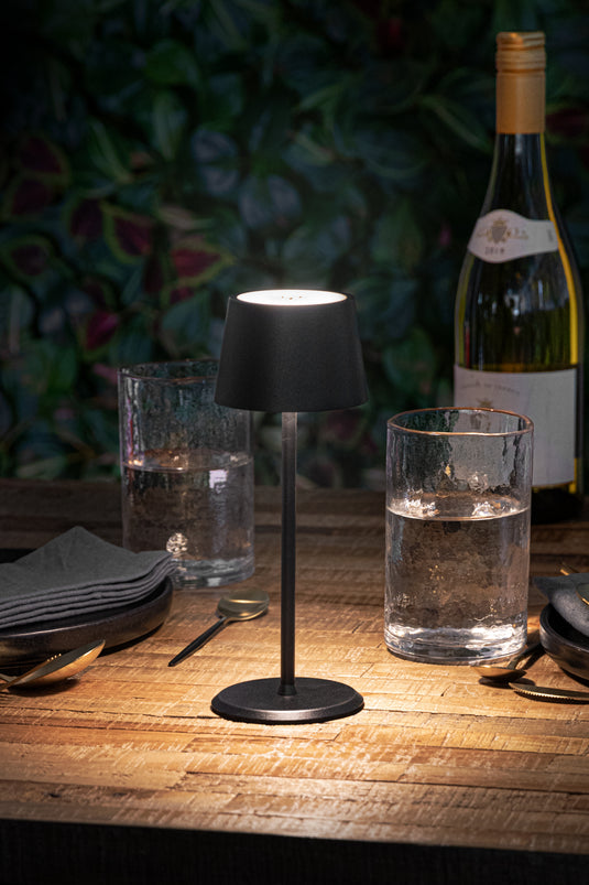 Securit Lighting - Wireless Table Lamp Monte-Carlo in Black - Pack of 8 – in use
