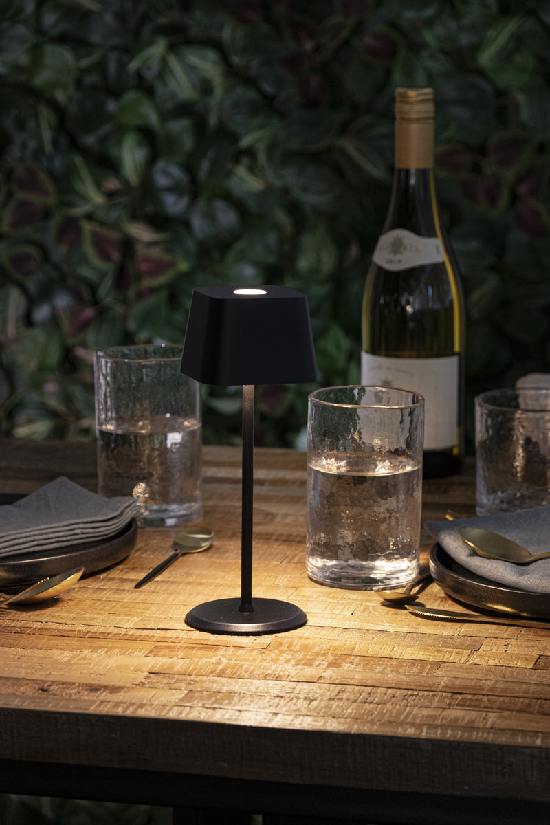 Load image into Gallery viewer, Securit Lighting - Wireless Table Lamp Malta in Black - Pack of 8 – in use
