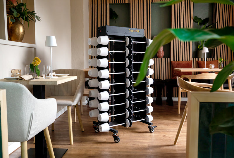 Load image into Gallery viewer, Securit Lighting - Table Lamp Charging Trolley - Black – in use
