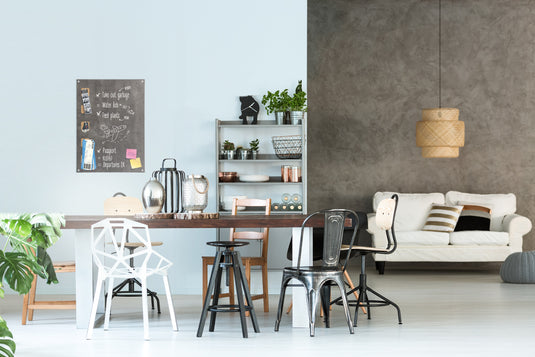 Securit Wall Board - Living Wall Cork/Chalk - Grey 58x38x1,5cm - in use