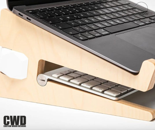 Supporto pc portatile UP+ Green Edition - Custom Wood Designs