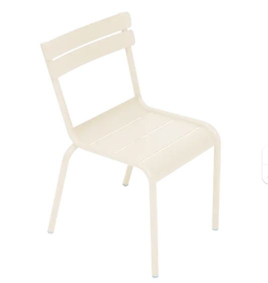 Latte beige Fermob Luxembourg Kid Chair from Fermb Kids Corner Contract collection, suitable for children’s restaurant or corner furniture.