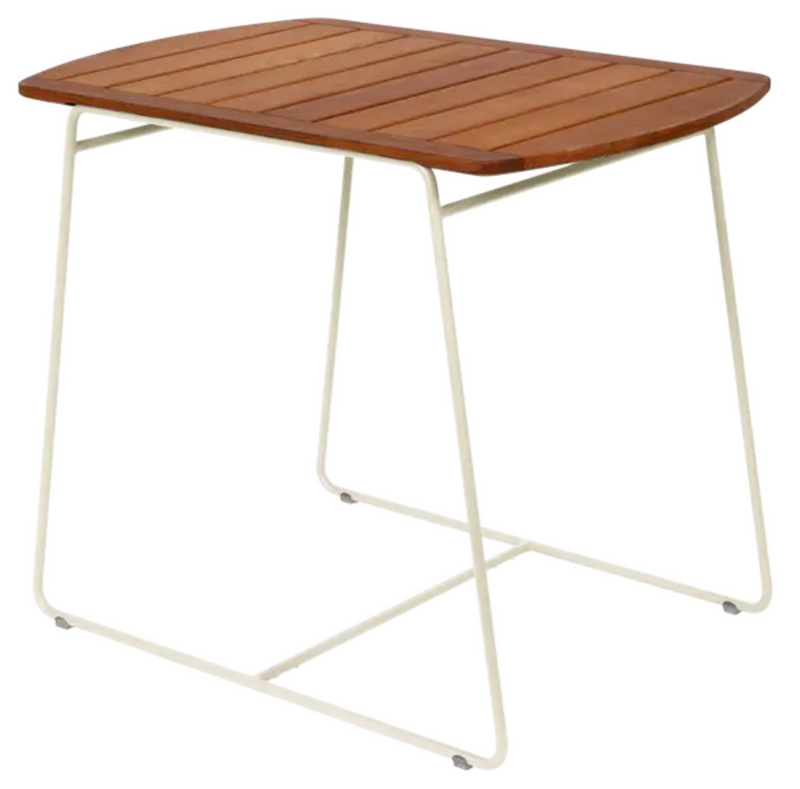 Load image into Gallery viewer, Fermob Surprising Teak Table in latte beige, outdoor 90 x 60cm with sleek teak surface and modern design.
