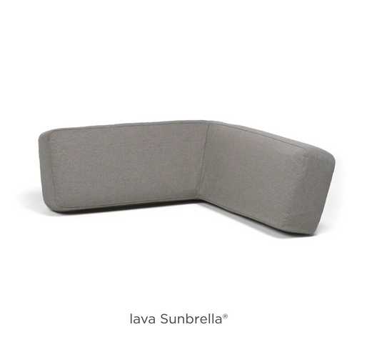 Nardi Maximo corner back cushion in Lava Sunbrella fabric for outdoor modular furniture.