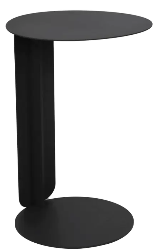 Load image into Gallery viewer, Yellow Fermob Bebop Offset Table made of metal, outdoor furniture with a modern design, suitable for patio or garden use.
