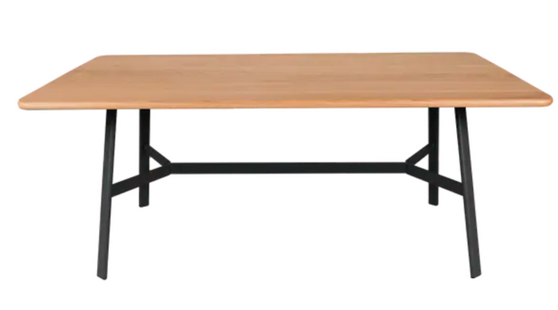 Load image into Gallery viewer, Fermob SO'O oak dining table, 180 x 90 cm, with six seats, crafted from natural oak wood, ideal for stylish dining spaces.
