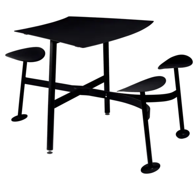 Load image into Gallery viewer, Fermob Bolder 3 Seater bar stool in Liquorice blue with a sleek, modern design and smooth curved seat.
