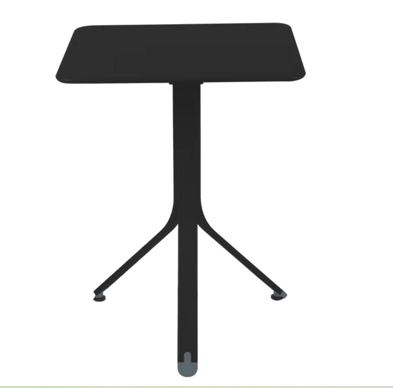 Load image into Gallery viewer, Fermob Rest'O folding outdoor table in liquorice color, 57x57cm metal table, ideal for compact outdoor spaces
