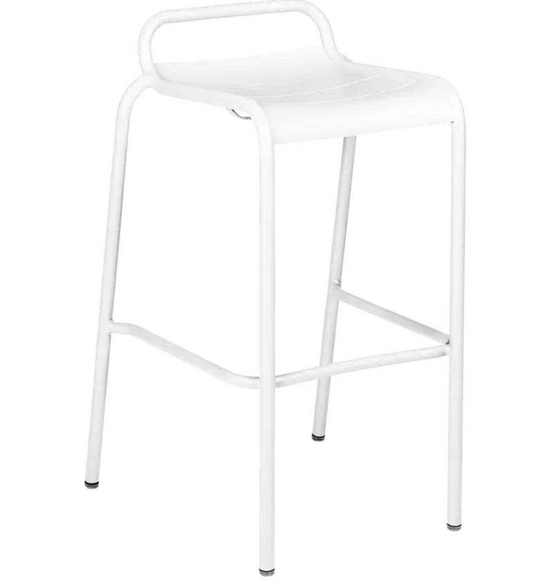 Load image into Gallery viewer, Fermob Luxembourg bar stool, outdoor dining chair with sleek design, suitable for restaurant or home patio settings.
