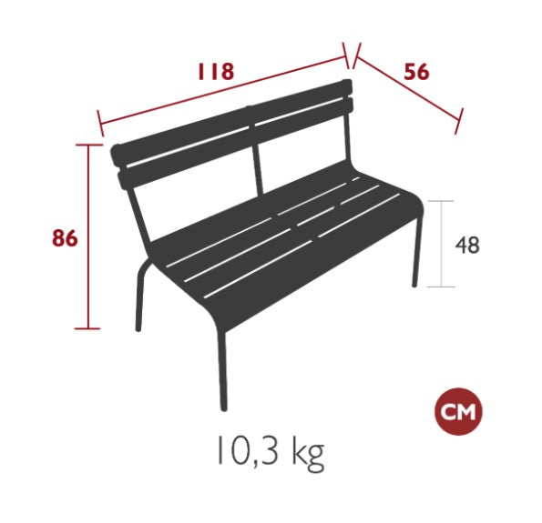 Load image into Gallery viewer, Luxembourg 2/3-seater Bench with backrest - Custom Wood Designs Luxembourg 2/3-seater Bench with backrest made from [material] – Ideal for [use_case] | Custom Wood Designs
