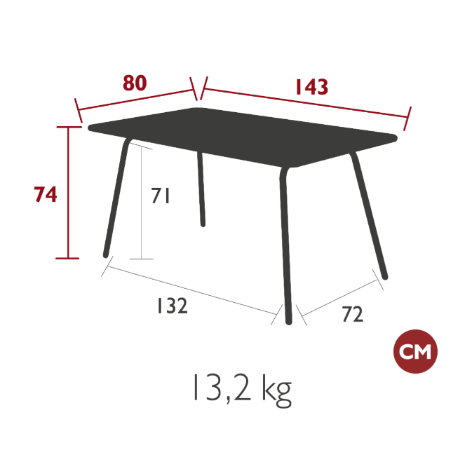 Load image into Gallery viewer, Fermob Luxembourg outdoor bar table, 143x80 cm, with a sleek design, suitable for patio or outdoor dining spaces.
