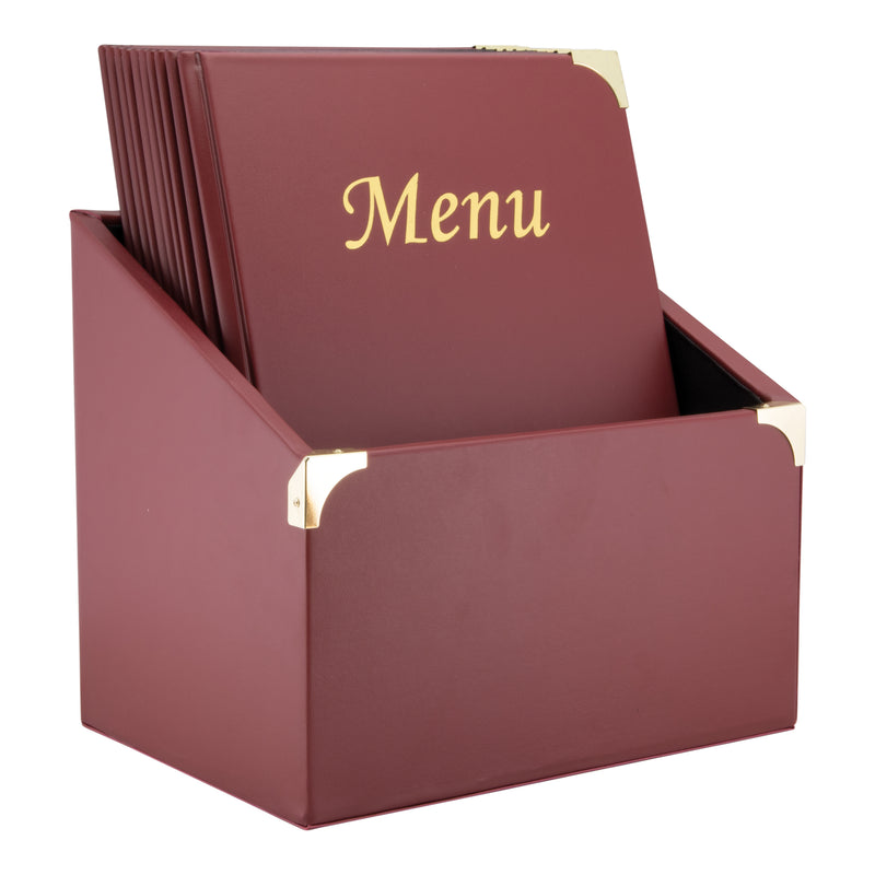 Load image into Gallery viewer, Securit Menu Holders - Boxes Basic - Wine Red 30,5x27x20cm - Pack of 2
