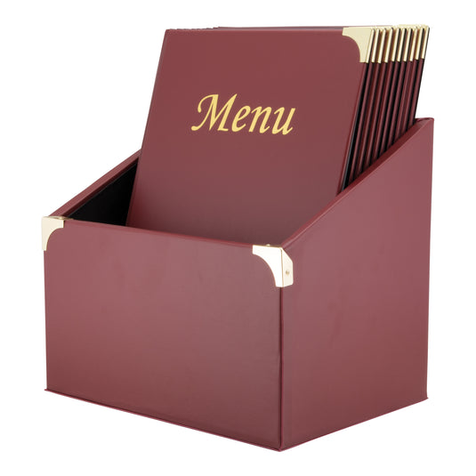 Securit Menu Holders - Boxes Basic - Wine Red 30,5x27x20cm - Pack of 2