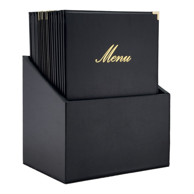 Load image into Gallery viewer, Securit Menu Holders - Boxes Classic - Black 35x28x19,8cm - Pack of 2

