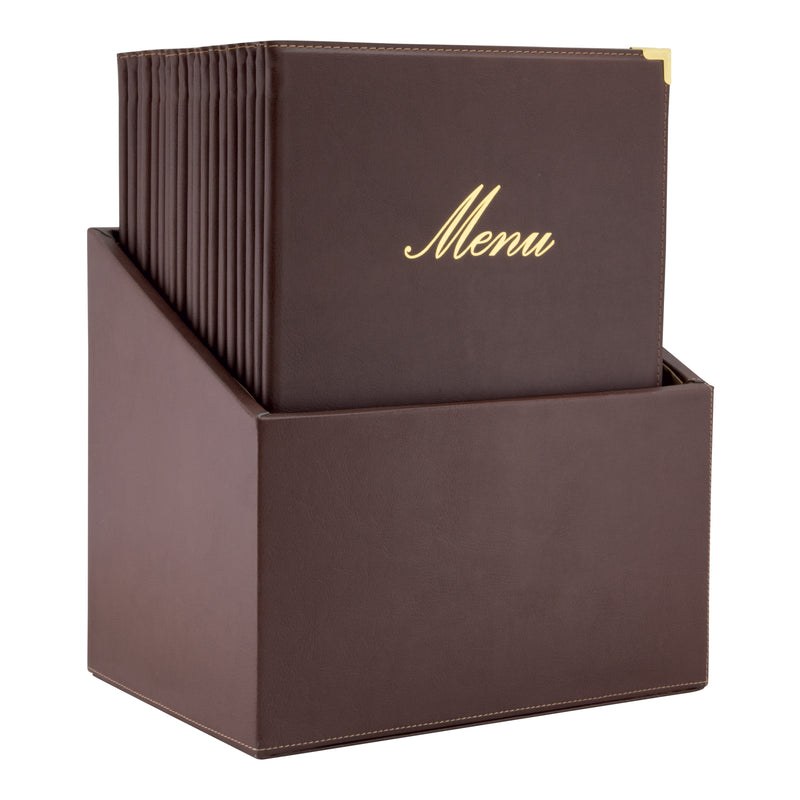 Load image into Gallery viewer, Securit Menu Holders - Boxes Classic - Brown 35x28x19,8cm - Pack of 2
