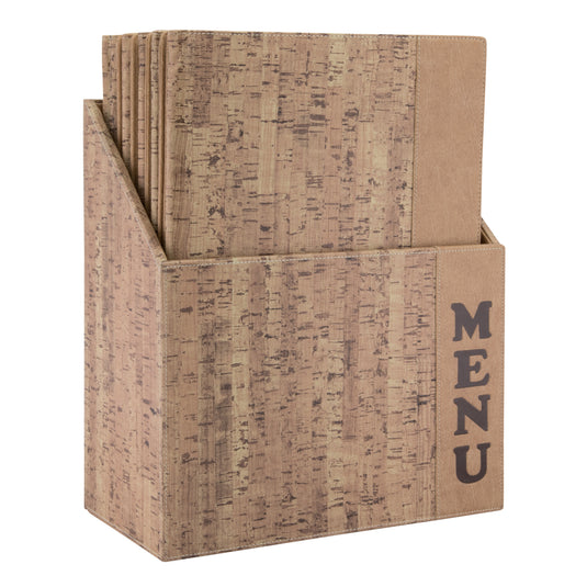 Securit Menu Holders - Boxes Design - Cork 35,2x27x14,6cm - Pack of 2