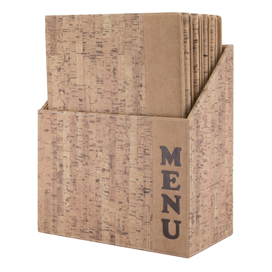 Securit Menu Holders - Boxes Design - Cork 35,2x27x14,6cm - Pack of 2