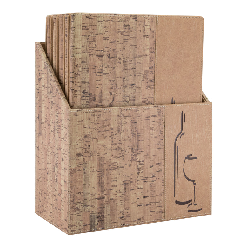 Load image into Gallery viewer, Securit Menu Holders - Boxes Design - Cork 35,2x27x14,6cm - Pack of 2
