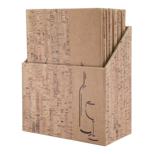 Securit Menu Holders - Boxes Design - Cork 35,2x27x14,6cm - Pack of 2